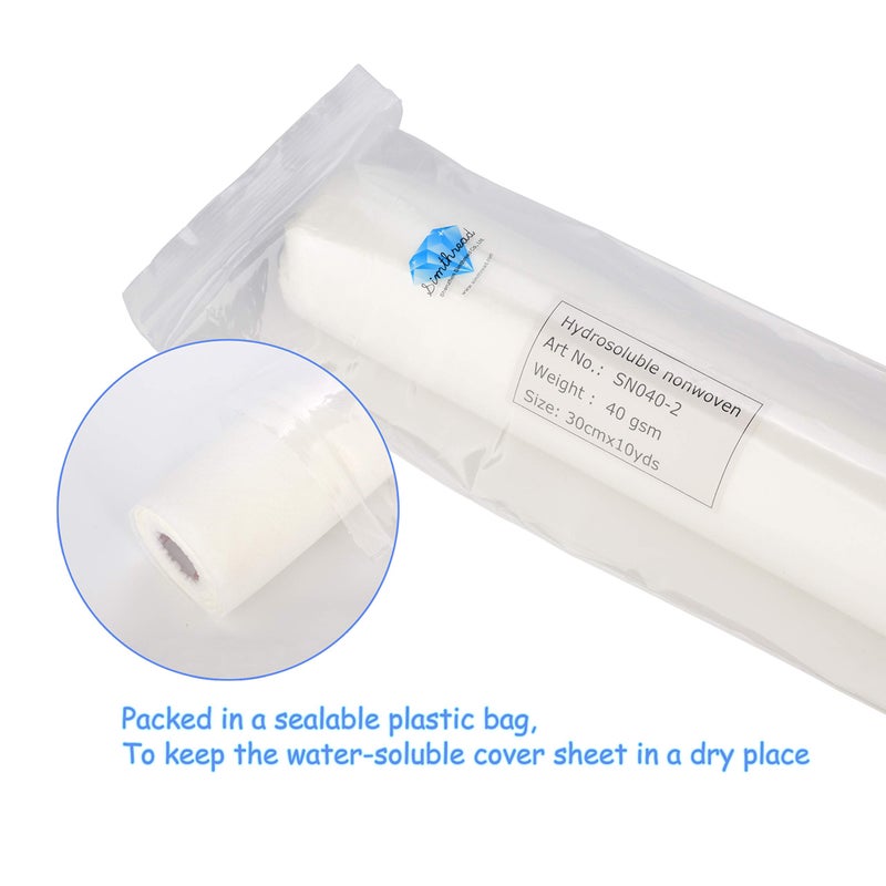 Simthread Non Woven Water Soluble Wash Away Machine Embroidery Stabilizer Backing - Image 4